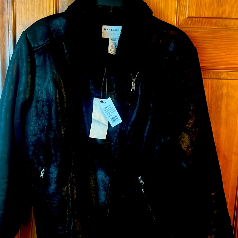 COPY - New Marrakech Marissa  Destress Leather Sherpa Lining Motorcycle Jacket …